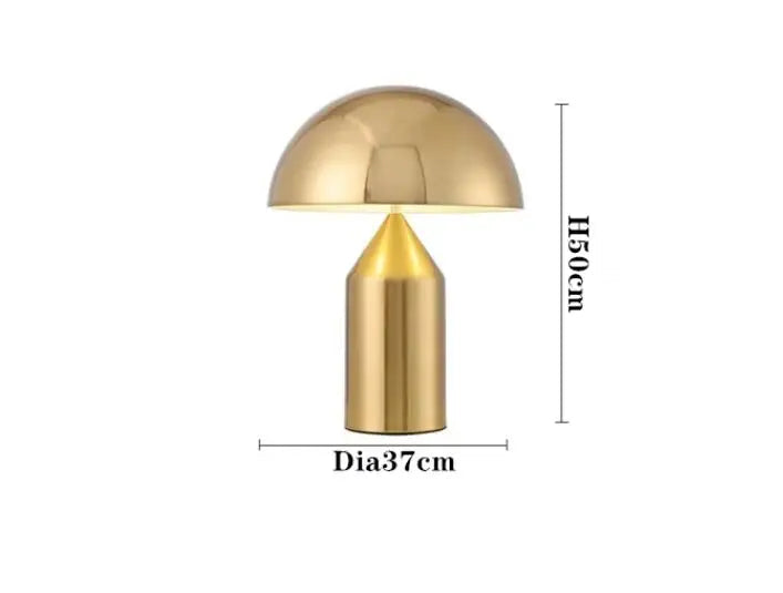 Lampe champignon dorée nordique