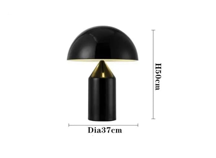 Lampe champignon noir nordique