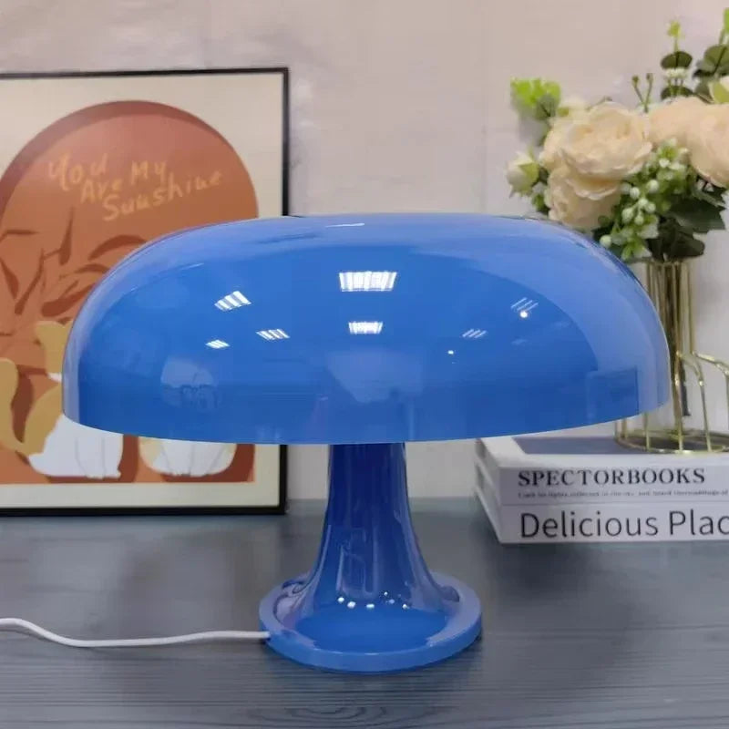 Lampe champignon bleu