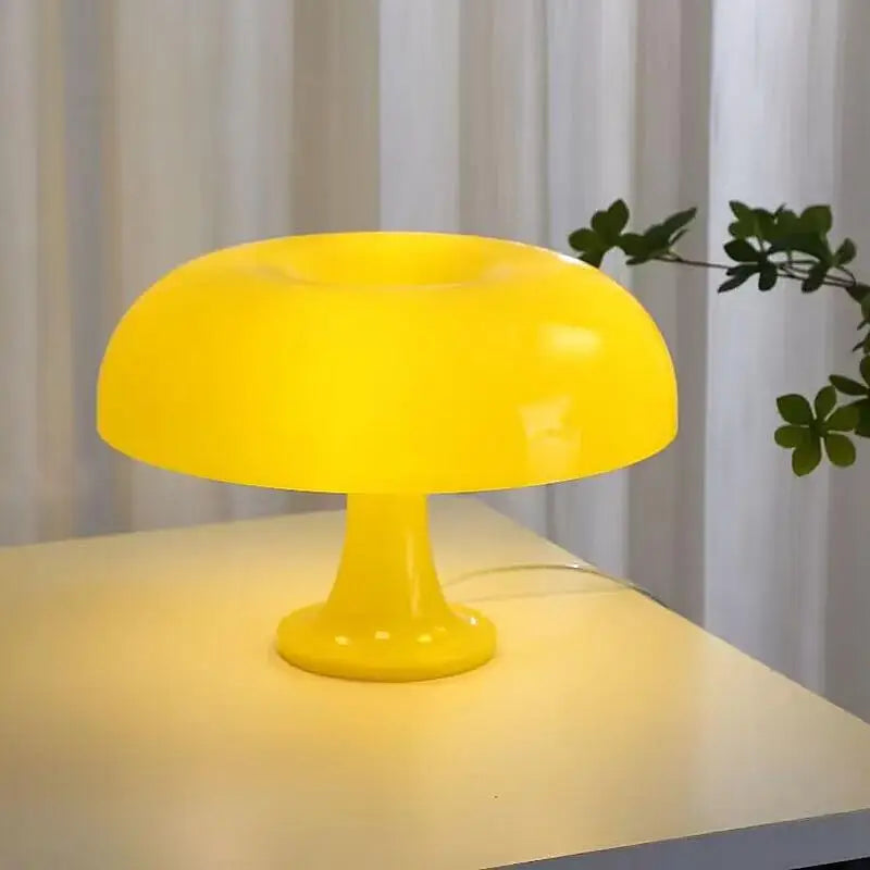 Lampe champignon jaune