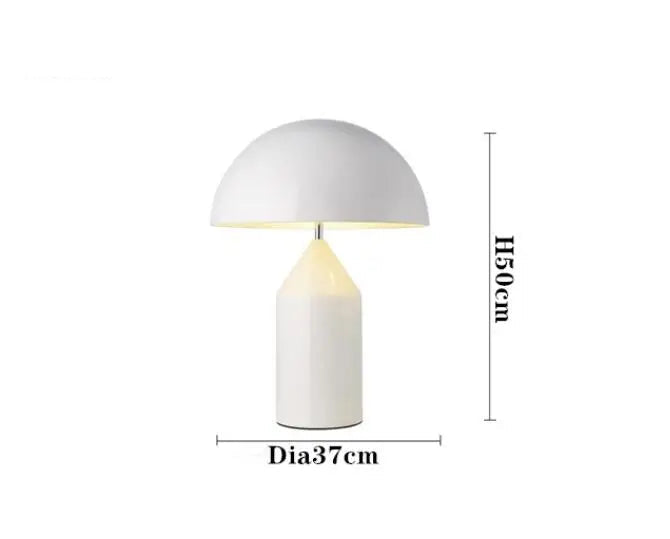 Lampe champignon blanche nordique