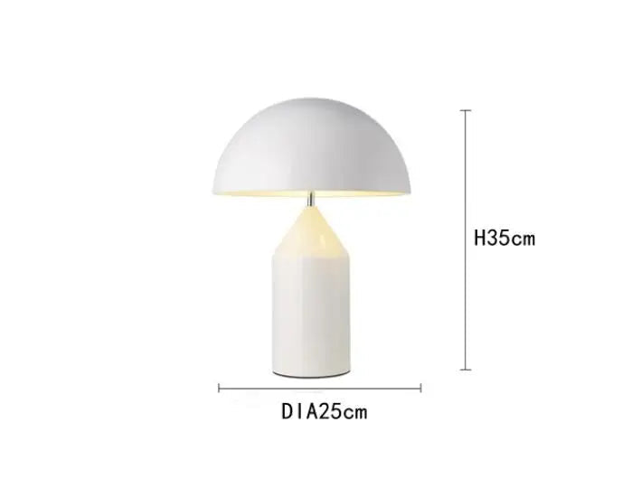 Lampe champignon blanche nordique