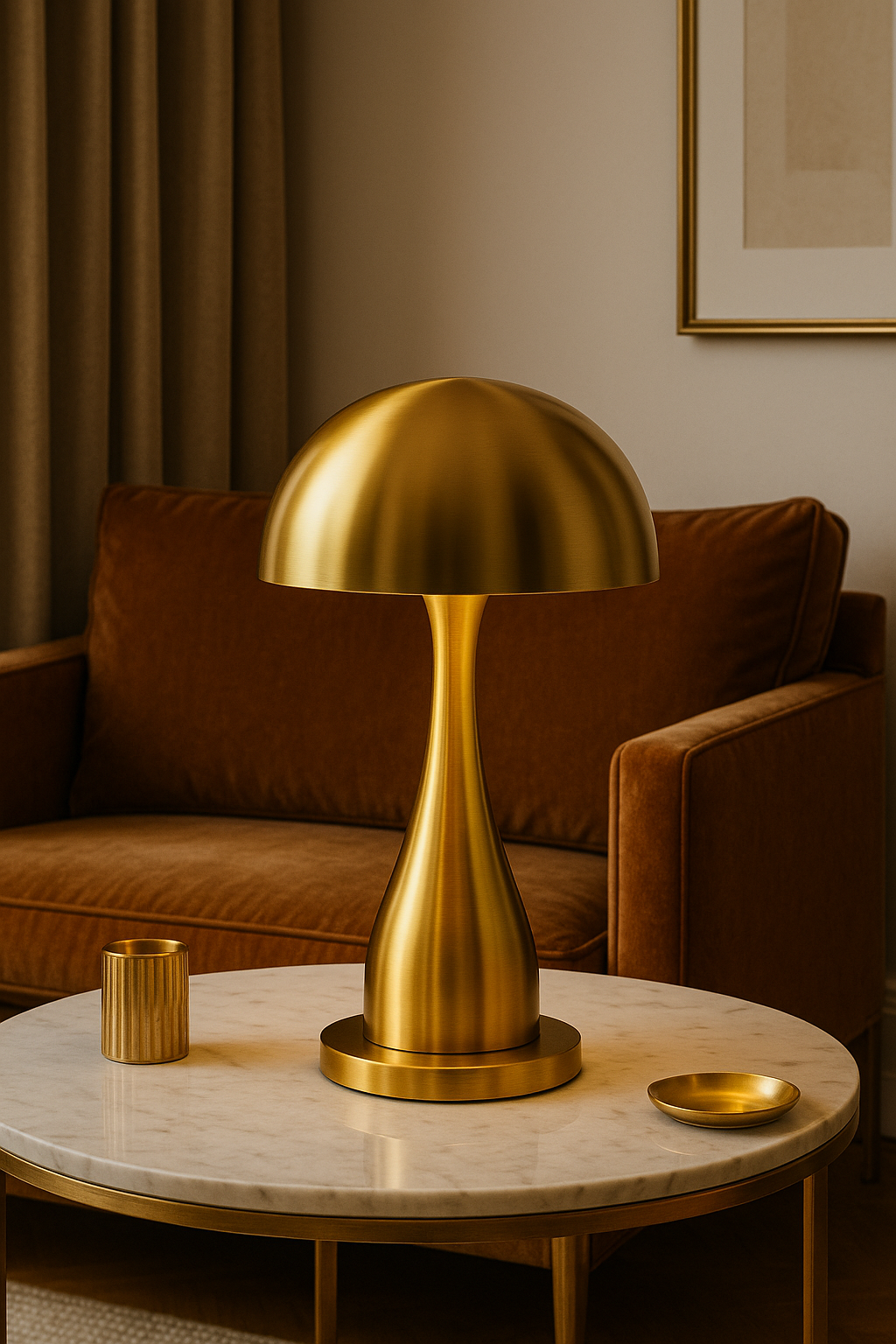 ✨ Lampe Champignon Doré : L'Élégance Chic et Lumineuse dans Votre Intérieur