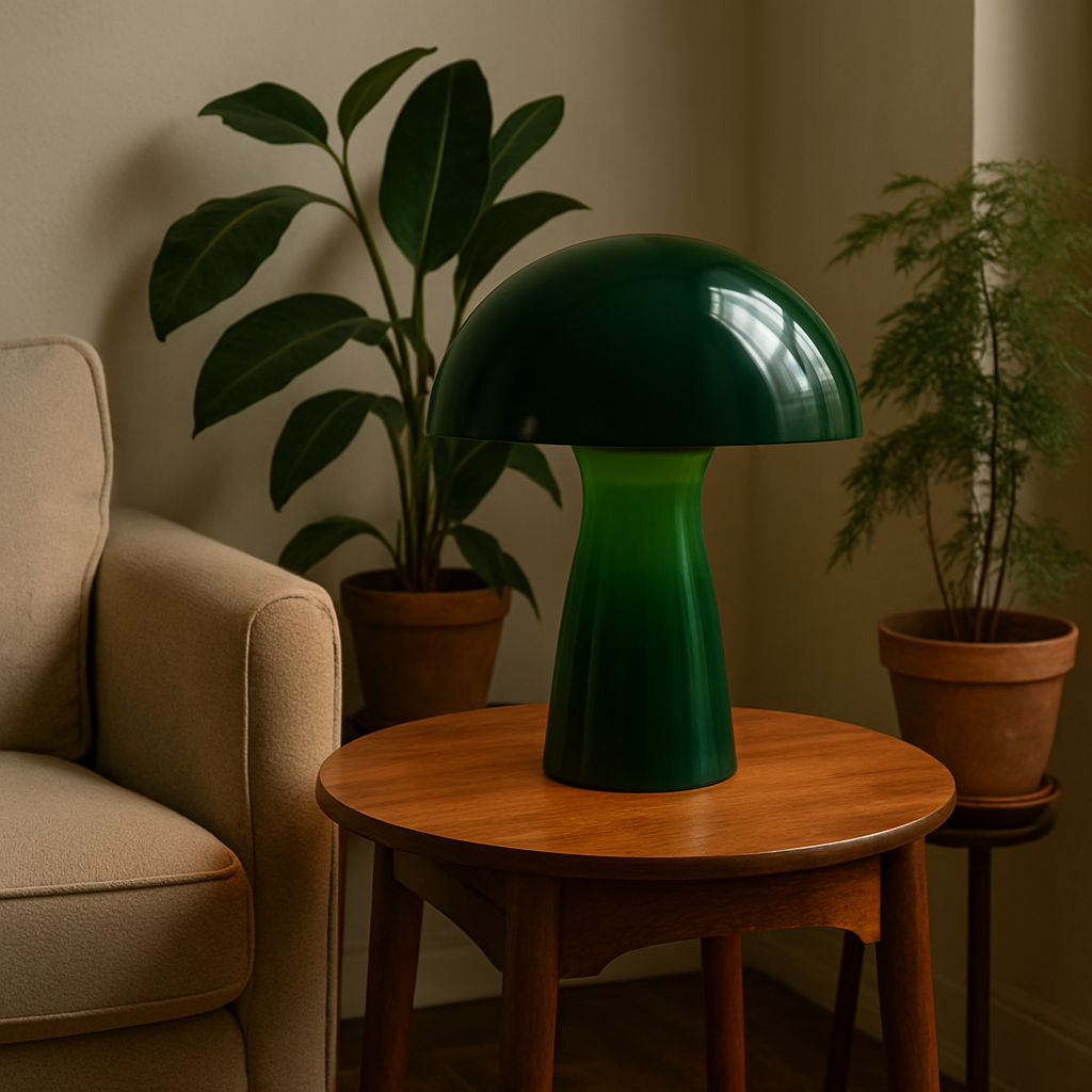 🍃 Lampe Champignon Verte : Un Vent de Fraîcheur et d’Élégance Naturelle