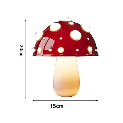 Lampe champignon rouge et blanc