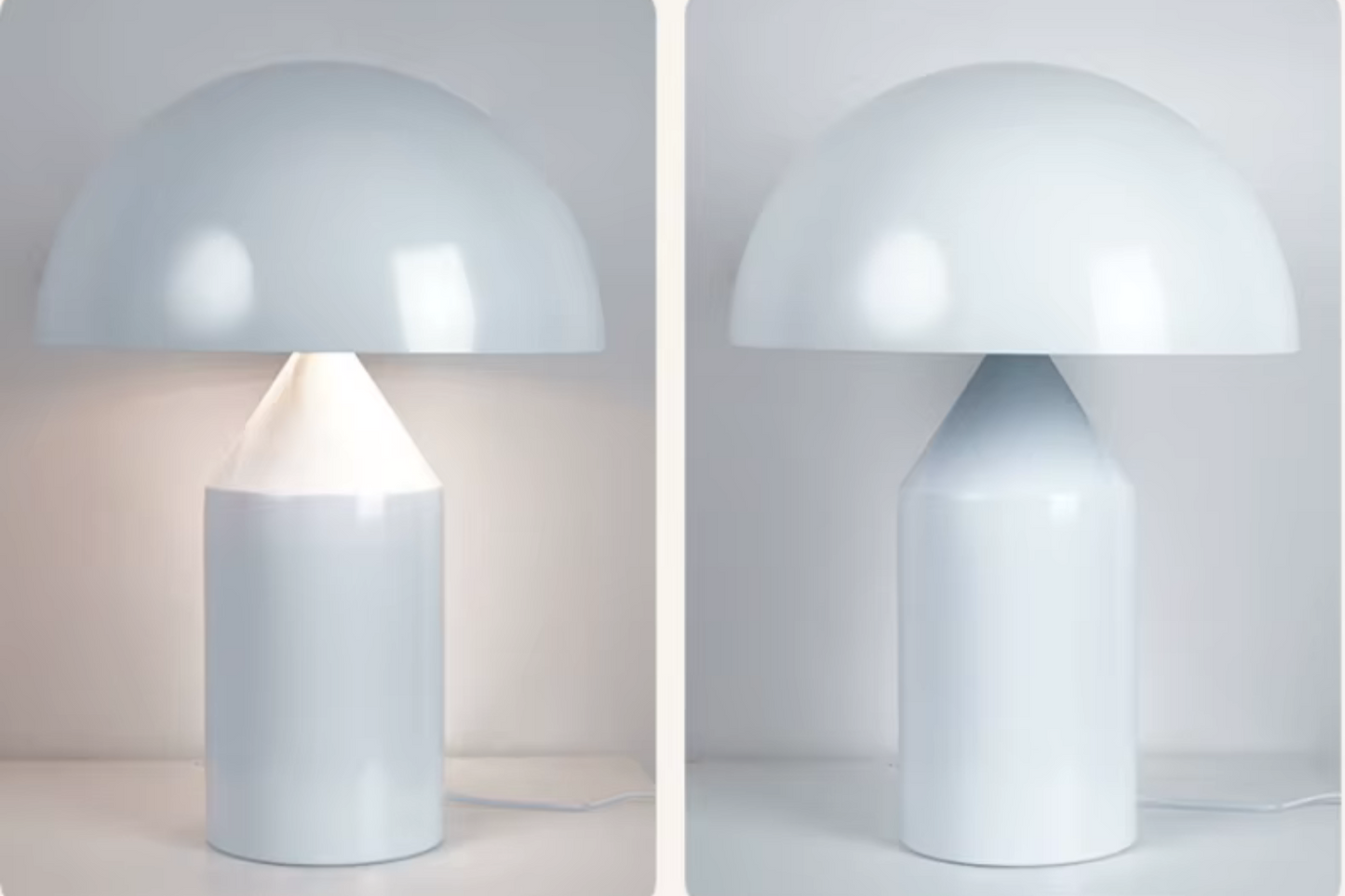 Lampe champignon blanche nordique