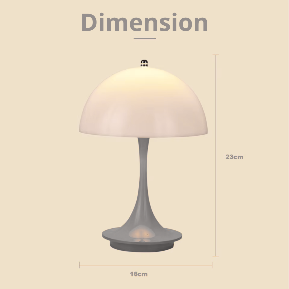 Lampe champignon gris