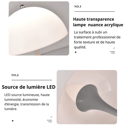 Lampe champignon gris