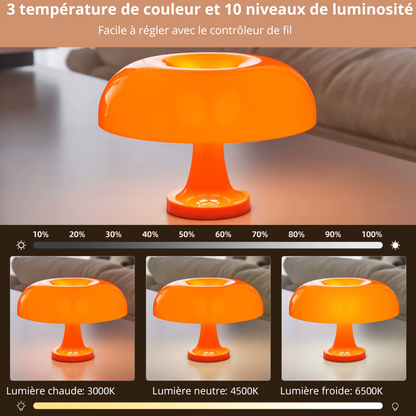 Lampe champignon orange