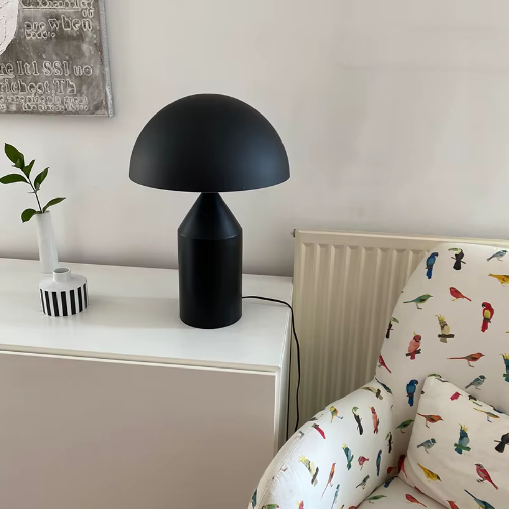 Lampe champignon noir nordique