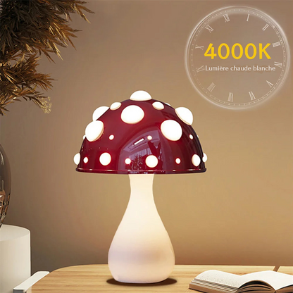 Lampe champignon rouge et blanc