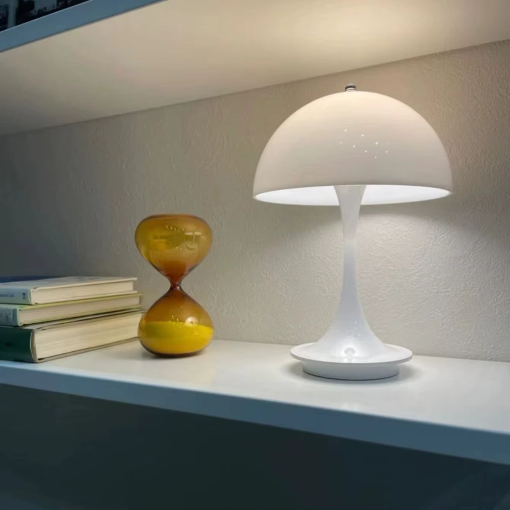 Lampe champignon blanche