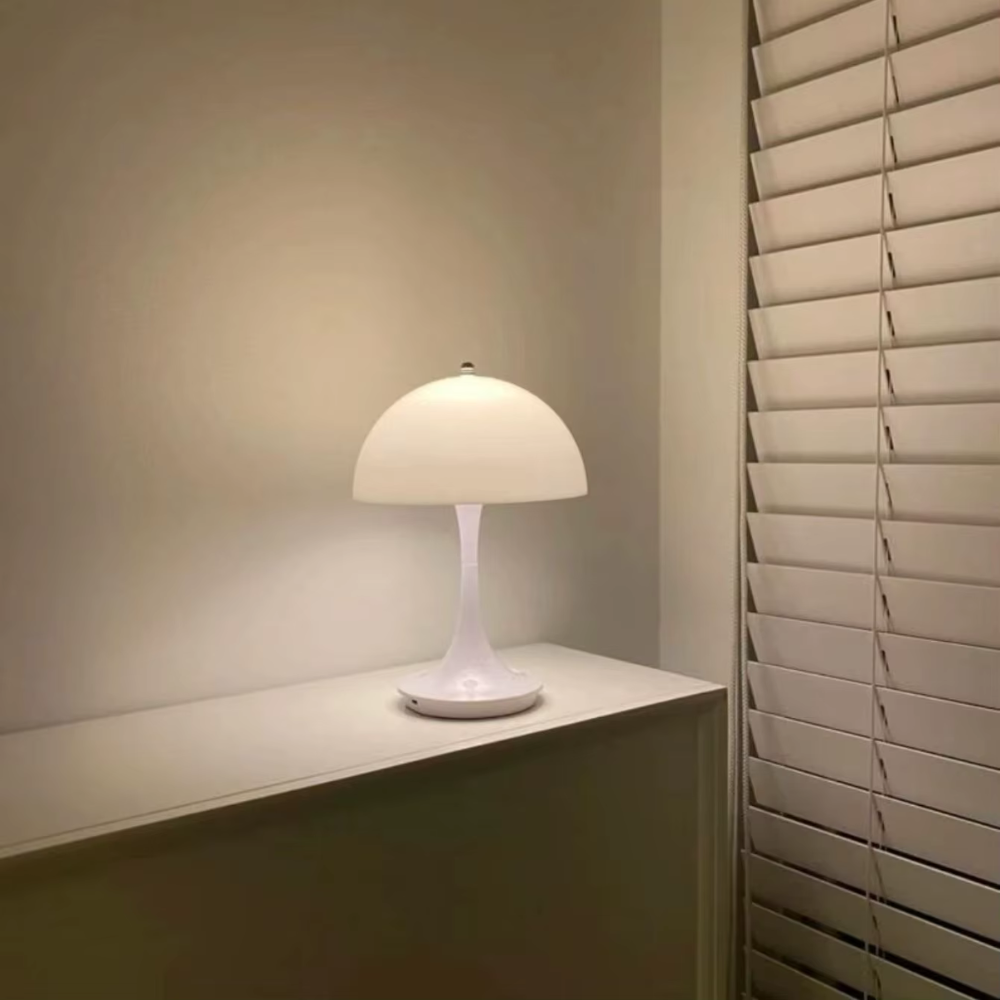 Lampe champignon blanche