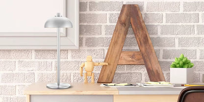 Lampe champignon argent de table