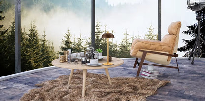 Lampe champignon couleur café de table