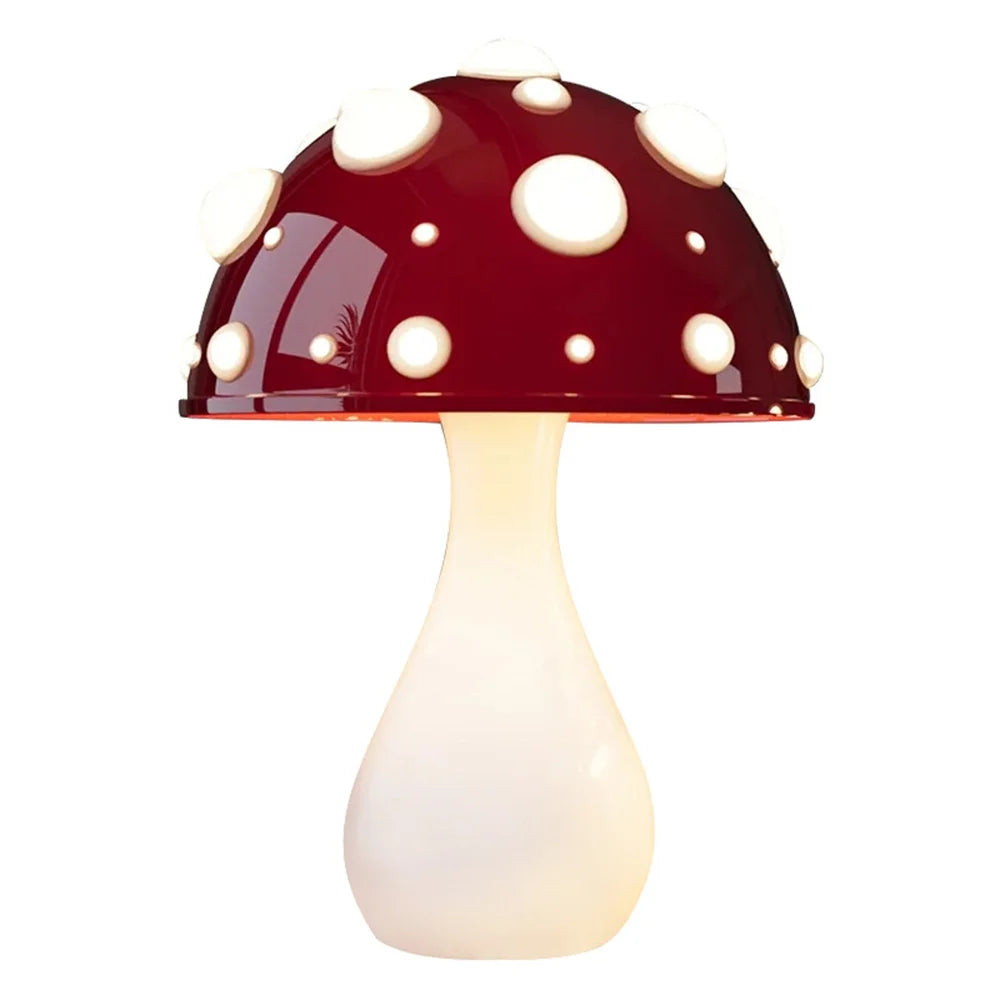 Lampe champignon rouge et blanc