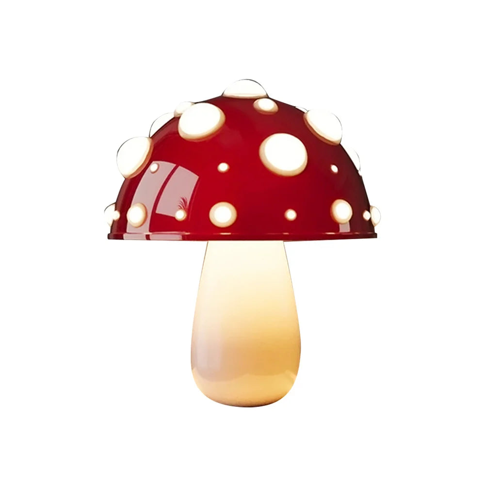 Lampe champignon rouge et blanc