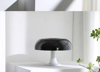 Lampe champignon noir et blanc