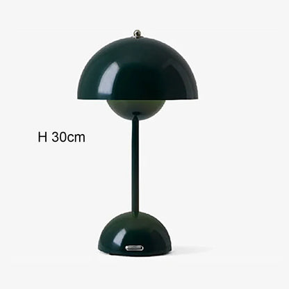 Lampe champignon noir bourgeon