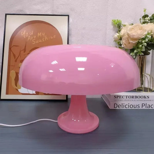 Lampe champignon rose
