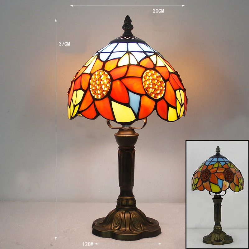 Lampe champignon vintage orange
