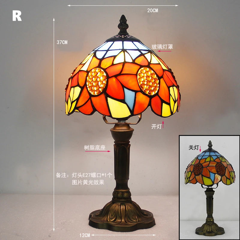 Lampe champignon vintage orange