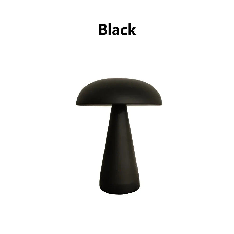 Lampe champignon métal noir