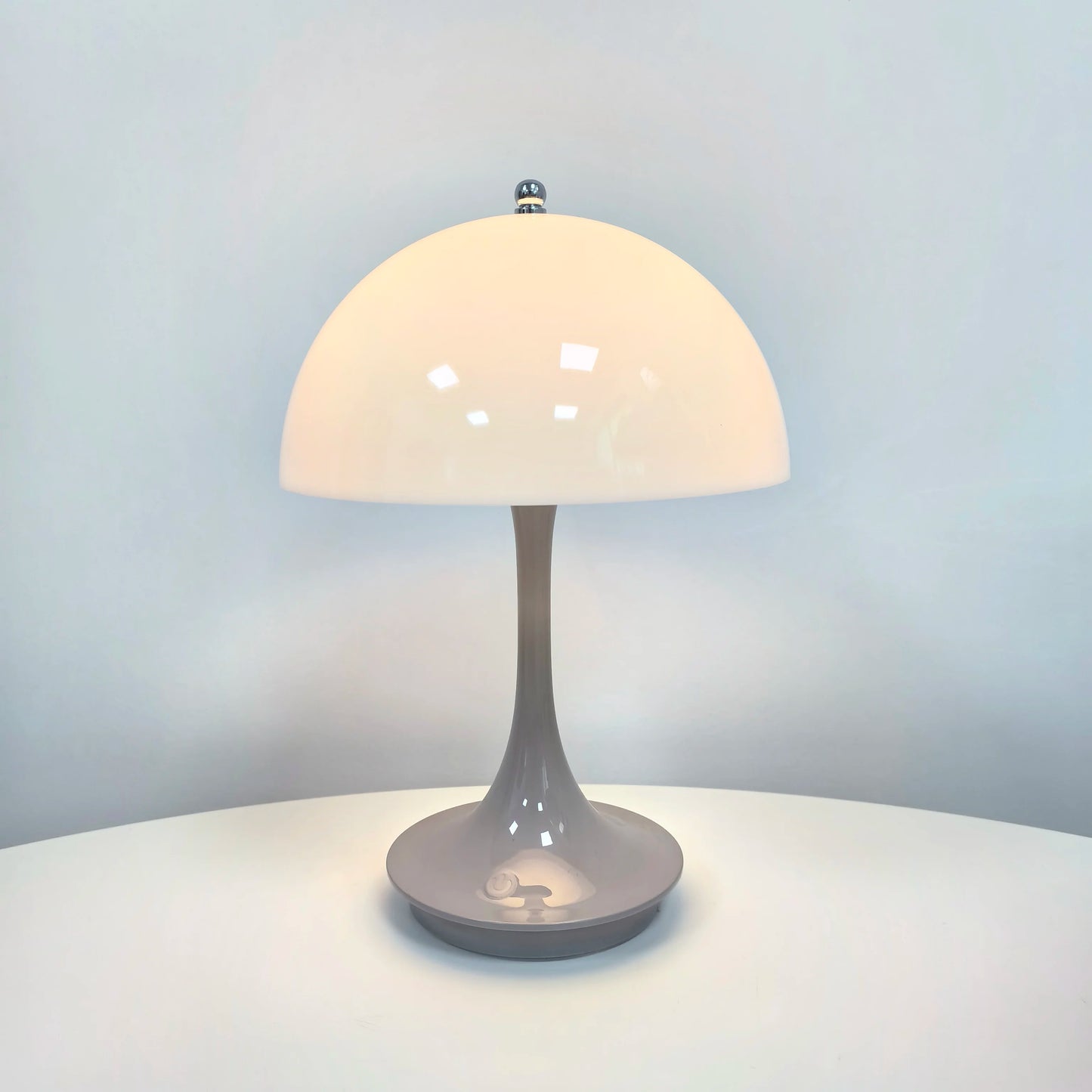 Lampe champignon gris