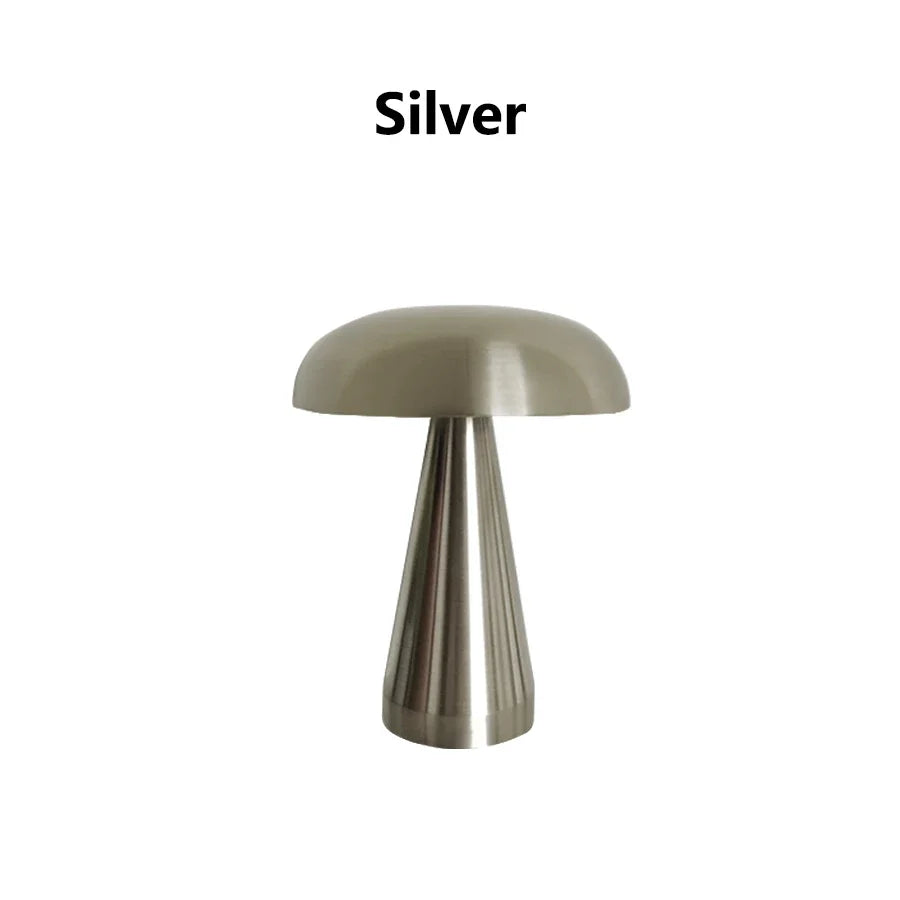 Lampe champignon métal noir