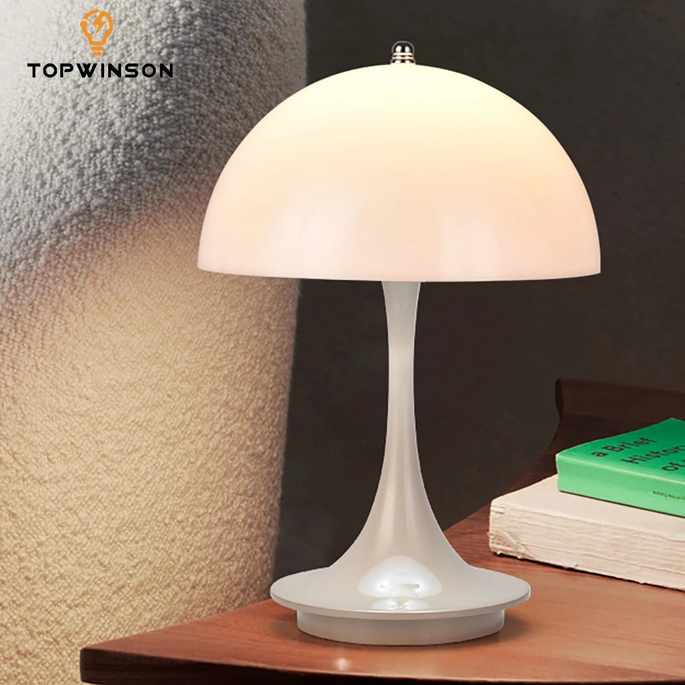 Lampe champignon gris