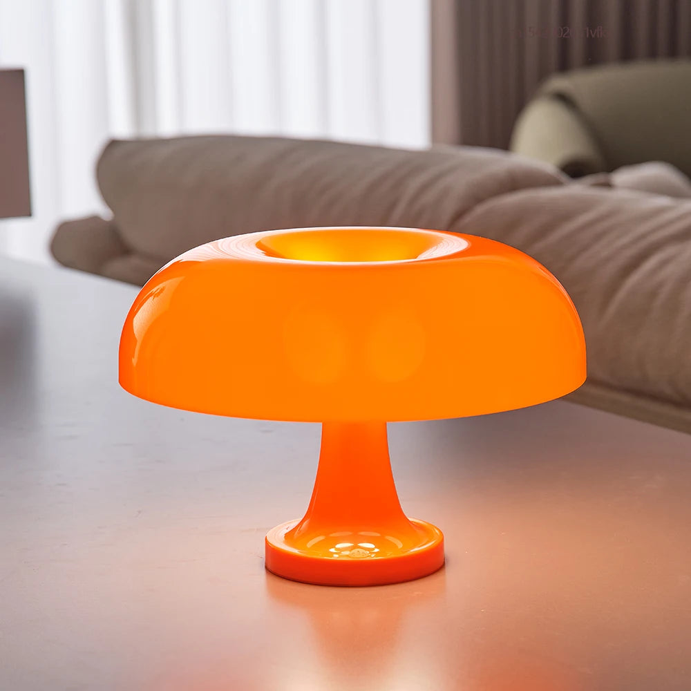 Lampe champignon orange