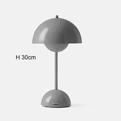 Lampe champignon noir bourgeon