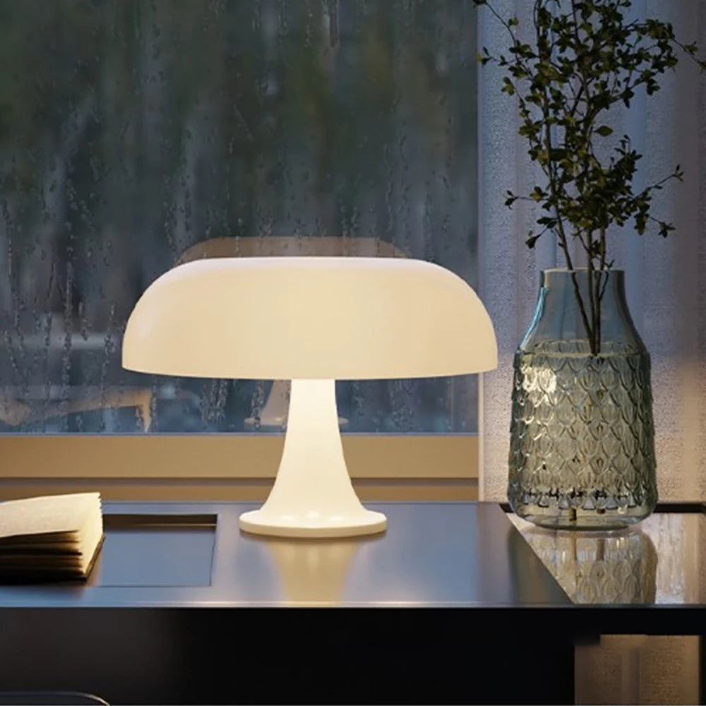 Lampe champignon blanche