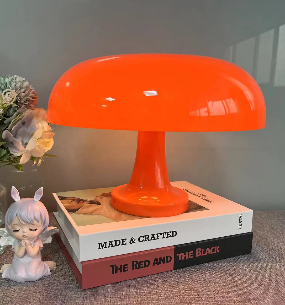 Lampe champignon orange