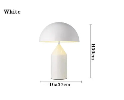 Lampe champignon blanche nordique