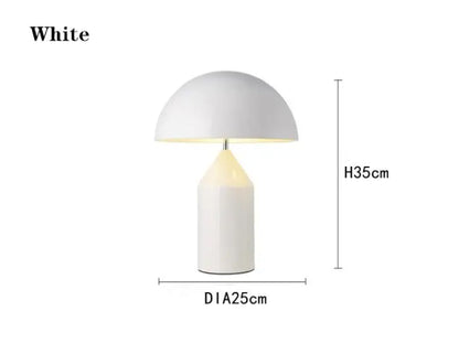 Lampe champignon blanche nordique